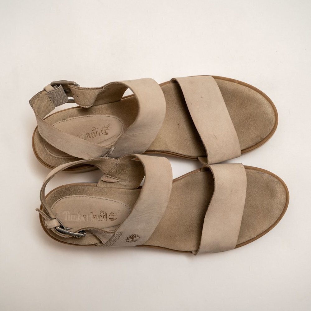 TIMBERLAND Suede Stacked Heel Sandals - Picture 4 of 11